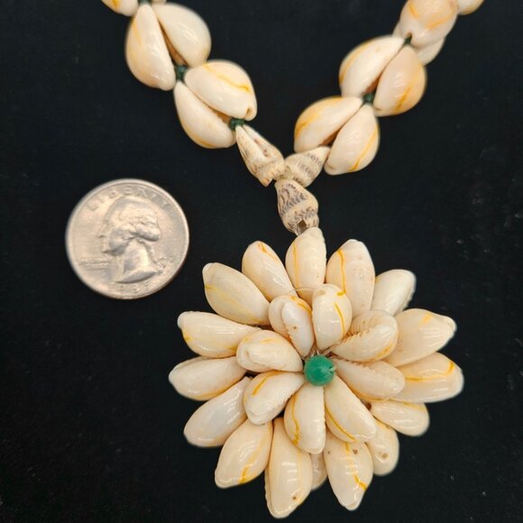 Vintage Cowrie Necklace with Charm - Picture 3 of 5